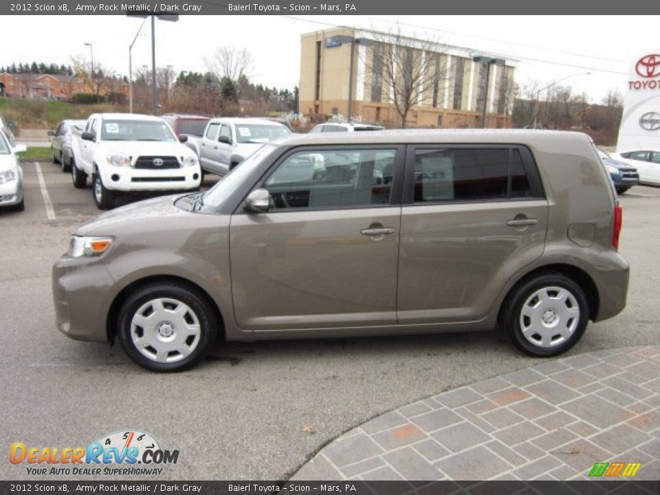 2012 Scion xB Army Rock Metallic / Dark Gray Photo #4