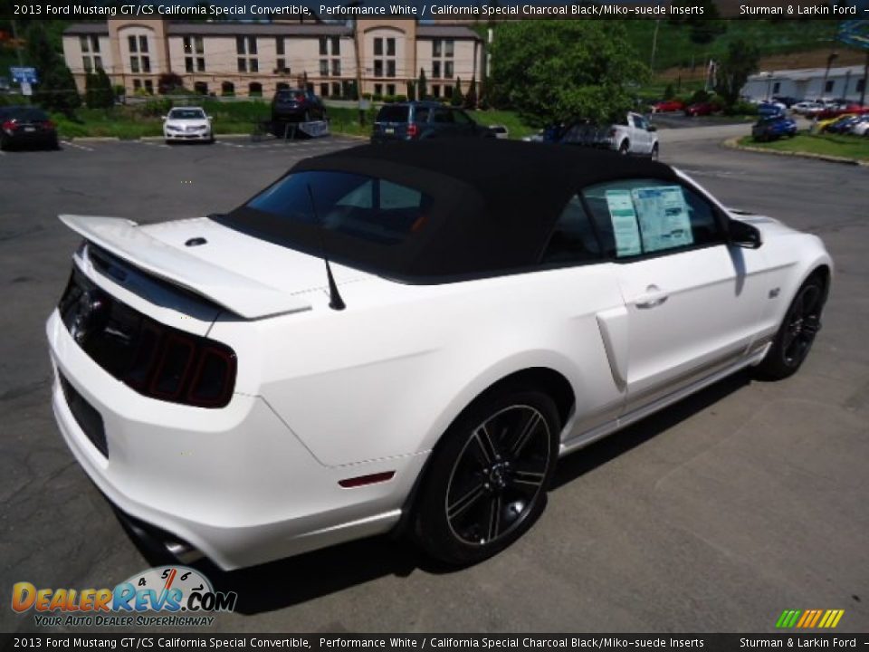 2013 Ford Mustang GT/CS California Special Convertible Performance White / California Special Charcoal Black/Miko-suede Inserts Photo #2