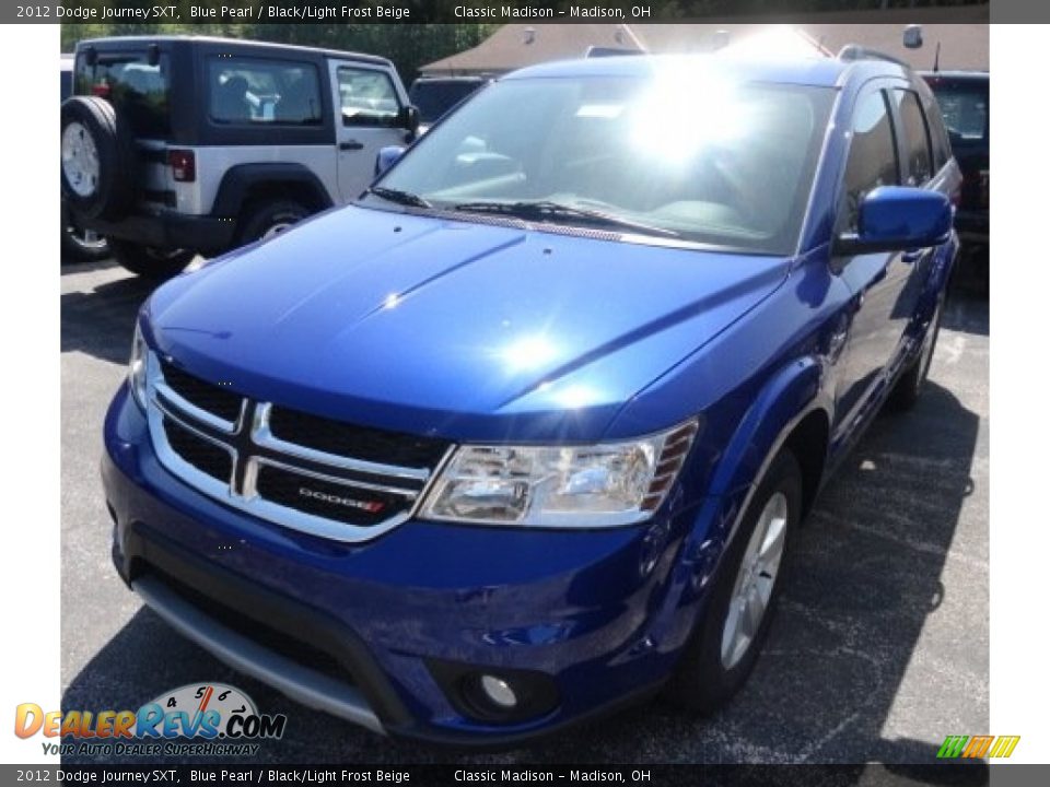 2012 Dodge Journey SXT Blue Pearl / Black/Light Frost Beige Photo #1