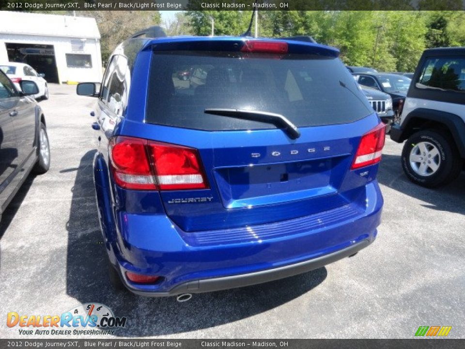 2012 Dodge Journey SXT Blue Pearl / Black/Light Frost Beige Photo #2