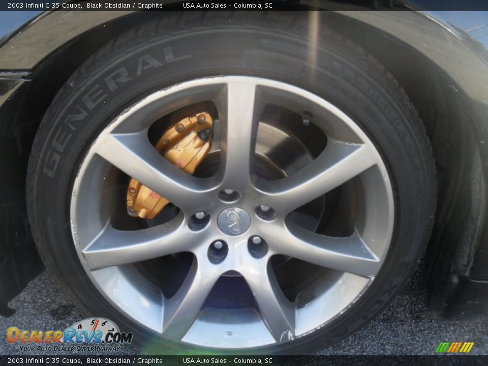 2003 Infiniti G 35 Coupe Black Obsidian / Graphite Photo #8