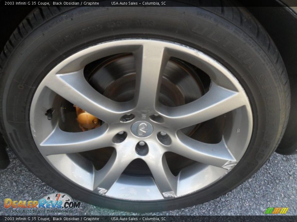2003 Infiniti G 35 Coupe Black Obsidian / Graphite Photo #9
