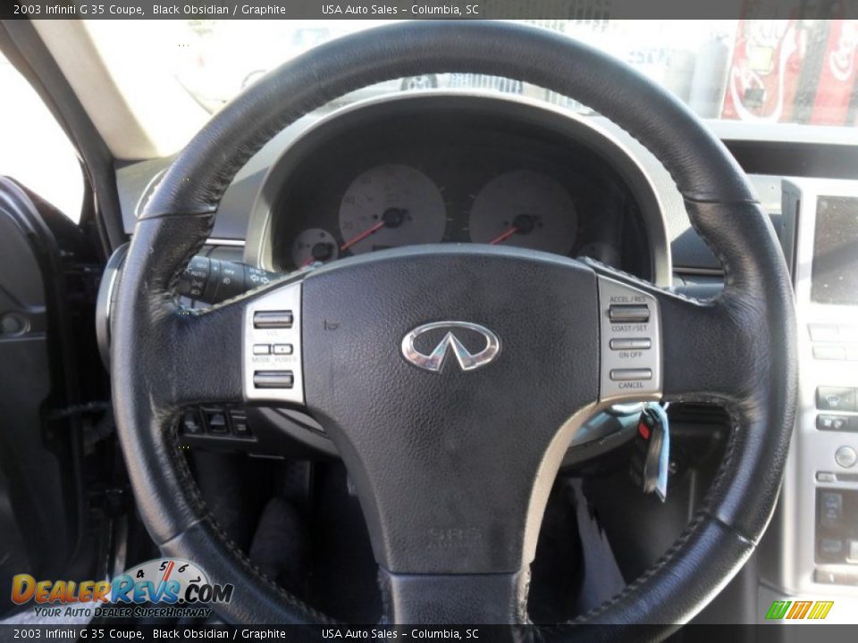 2003 Infiniti G 35 Coupe Black Obsidian / Graphite Photo #13