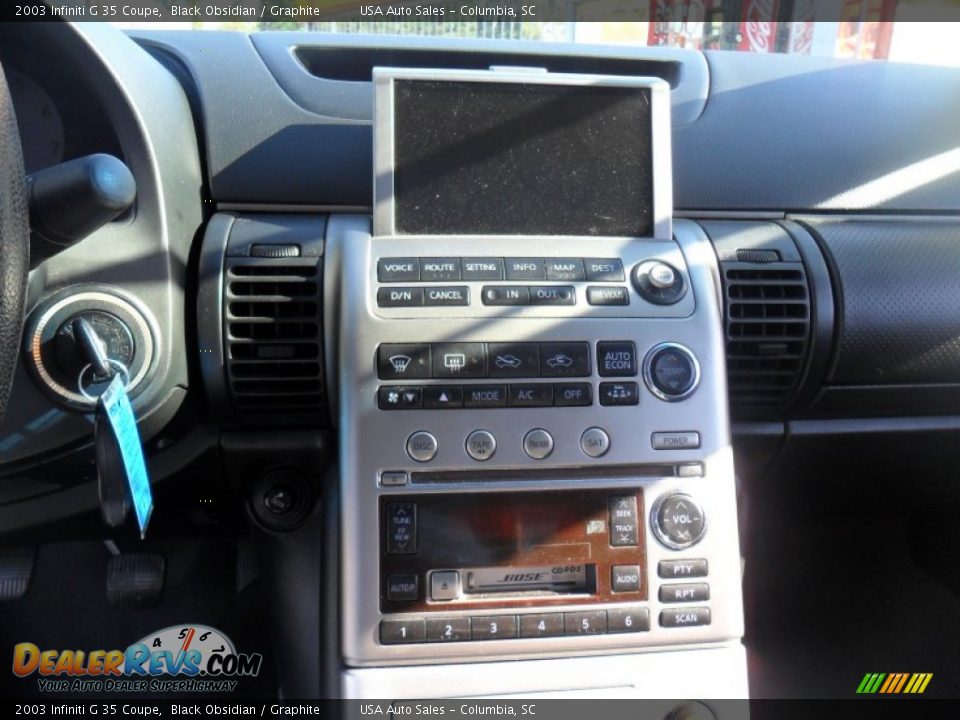 2003 Infiniti G 35 Coupe Black Obsidian / Graphite Photo #14