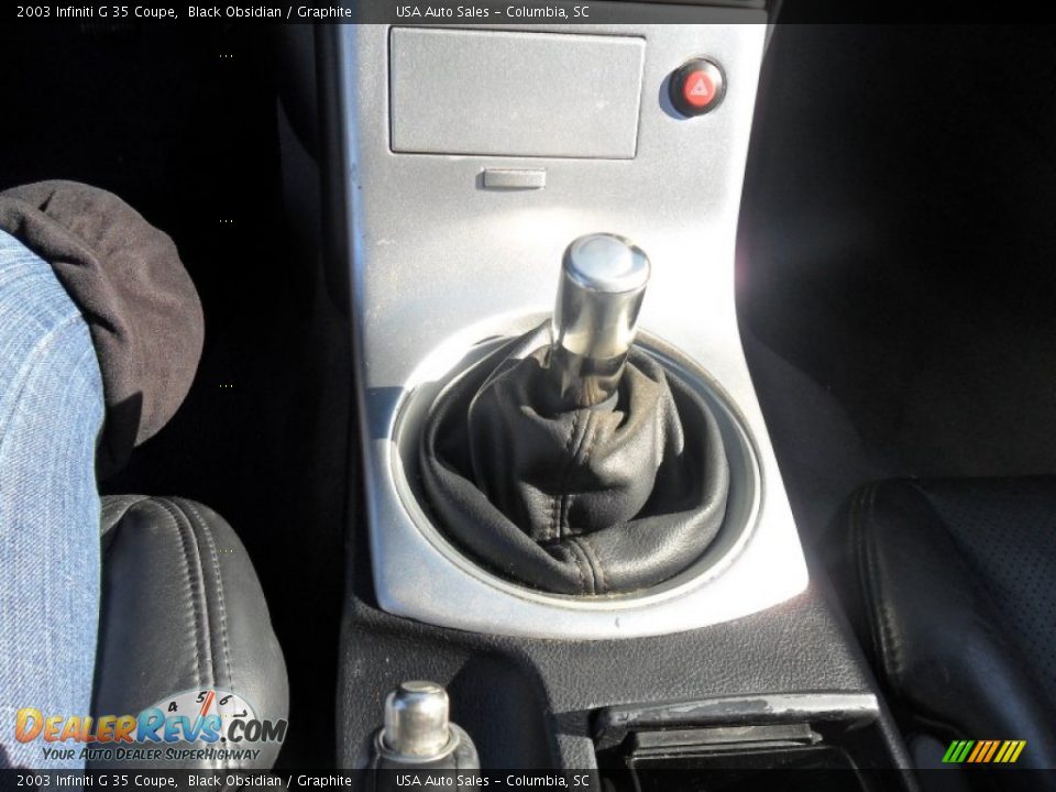 2003 Infiniti G 35 Coupe Black Obsidian / Graphite Photo #15