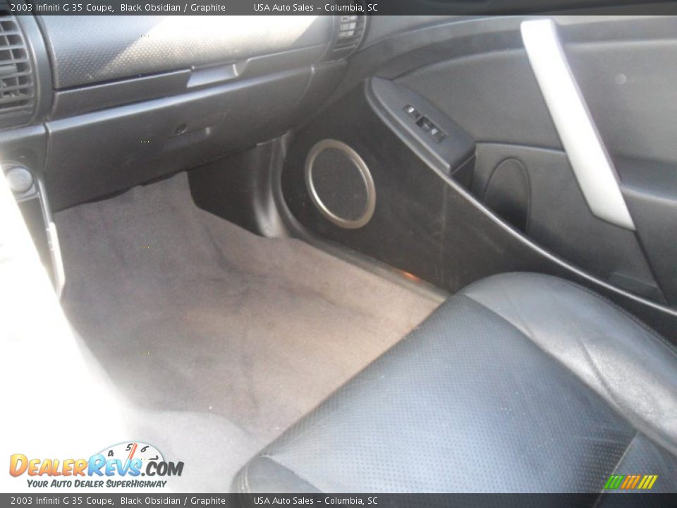 2003 Infiniti G 35 Coupe Black Obsidian / Graphite Photo #17