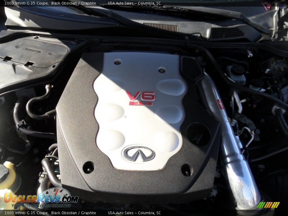 2003 Infiniti G 35 Coupe Black Obsidian / Graphite Photo #20