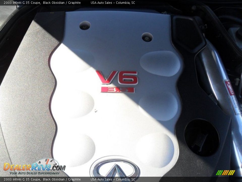 2003 Infiniti G 35 Coupe Black Obsidian / Graphite Photo #21