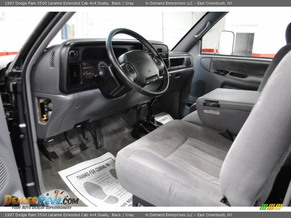 Gray Interior - 1997 Dodge Ram 3500 Laramie Extended Cab 4x4 Dually Photo #7