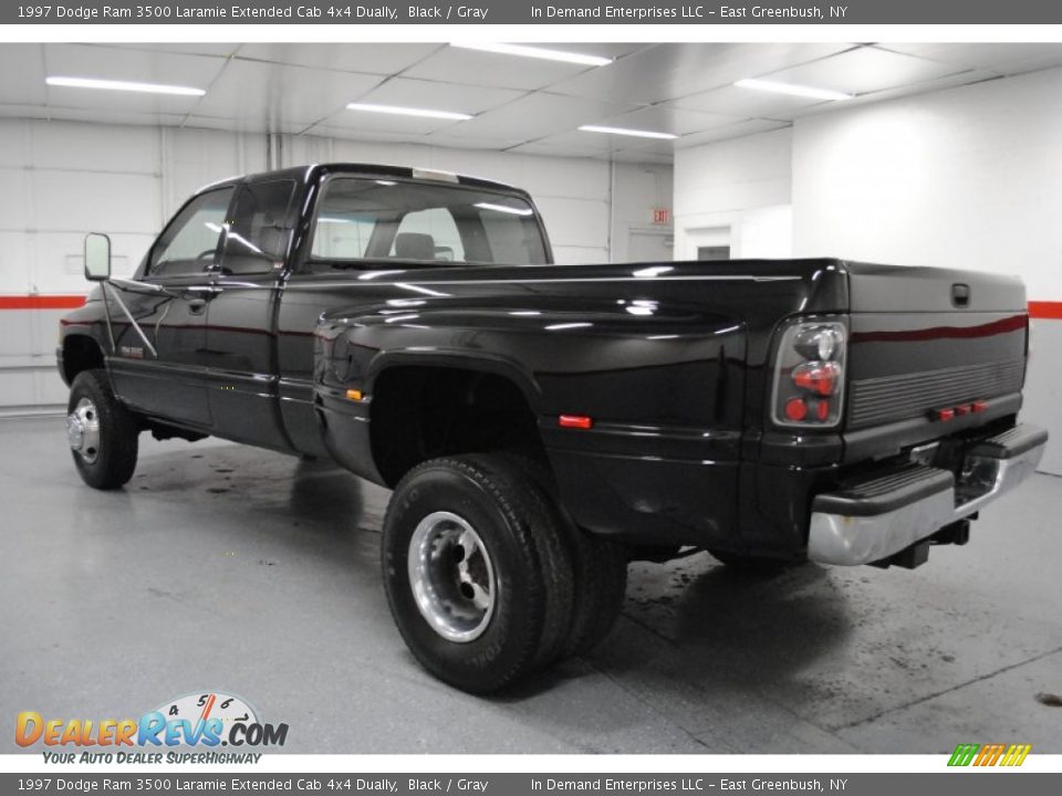 Black 1997 Dodge Ram 3500 Laramie Extended Cab 4x4 Dually Photo #17