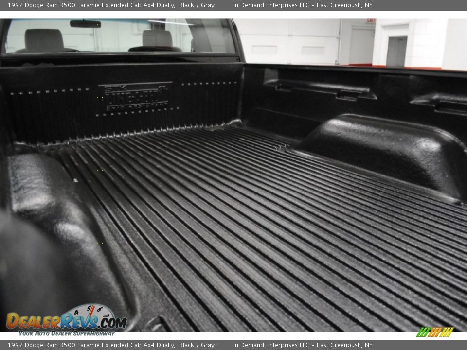 1997 Dodge Ram 3500 Laramie Extended Cab 4x4 Dually Black / Gray Photo #32