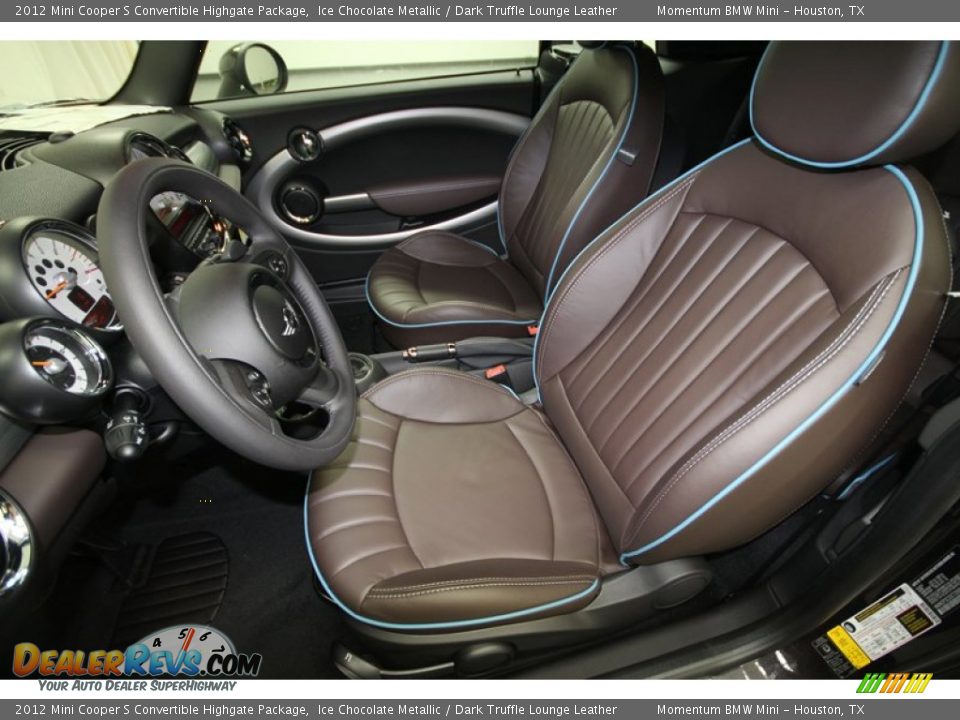 Dark Truffle Lounge Leather Interior - 2012 Mini Cooper S Convertible Highgate Package Photo #3