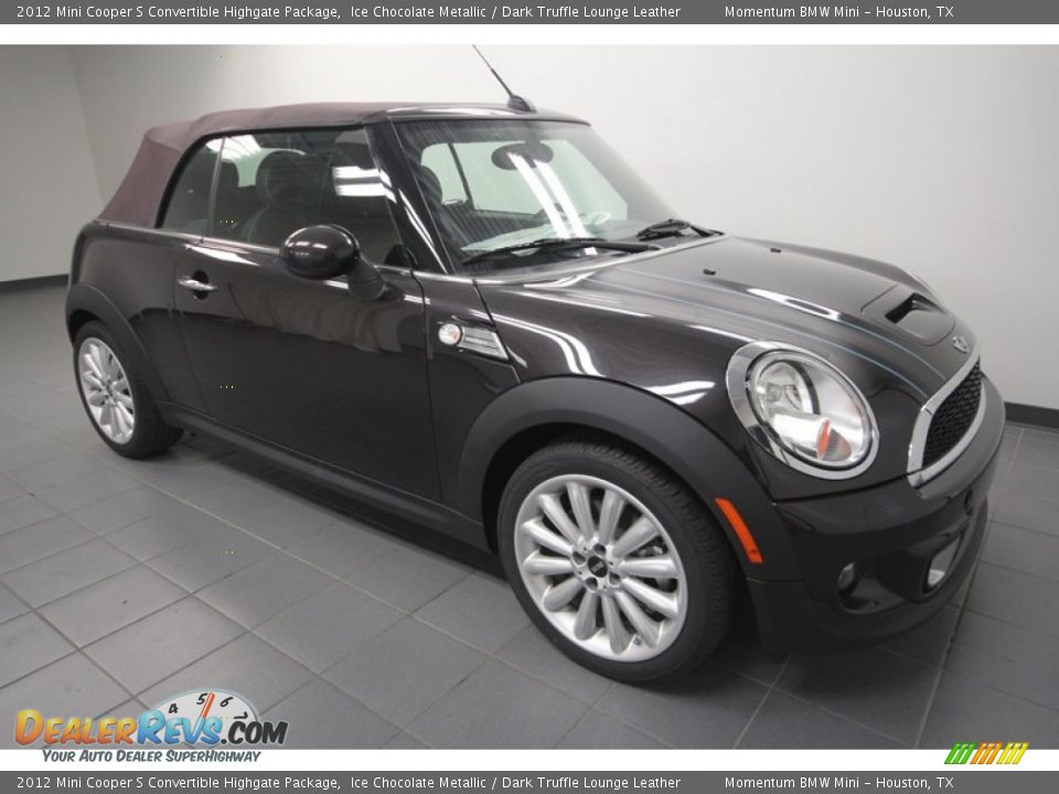 2012 Mini Cooper S Convertible Highgate Package Ice Chocolate Metallic / Dark Truffle Lounge Leather Photo #7