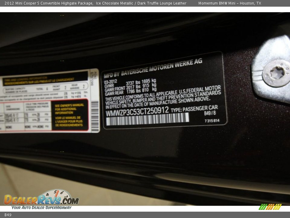 Mini Color Code B49 Ice Chocolate Metallic