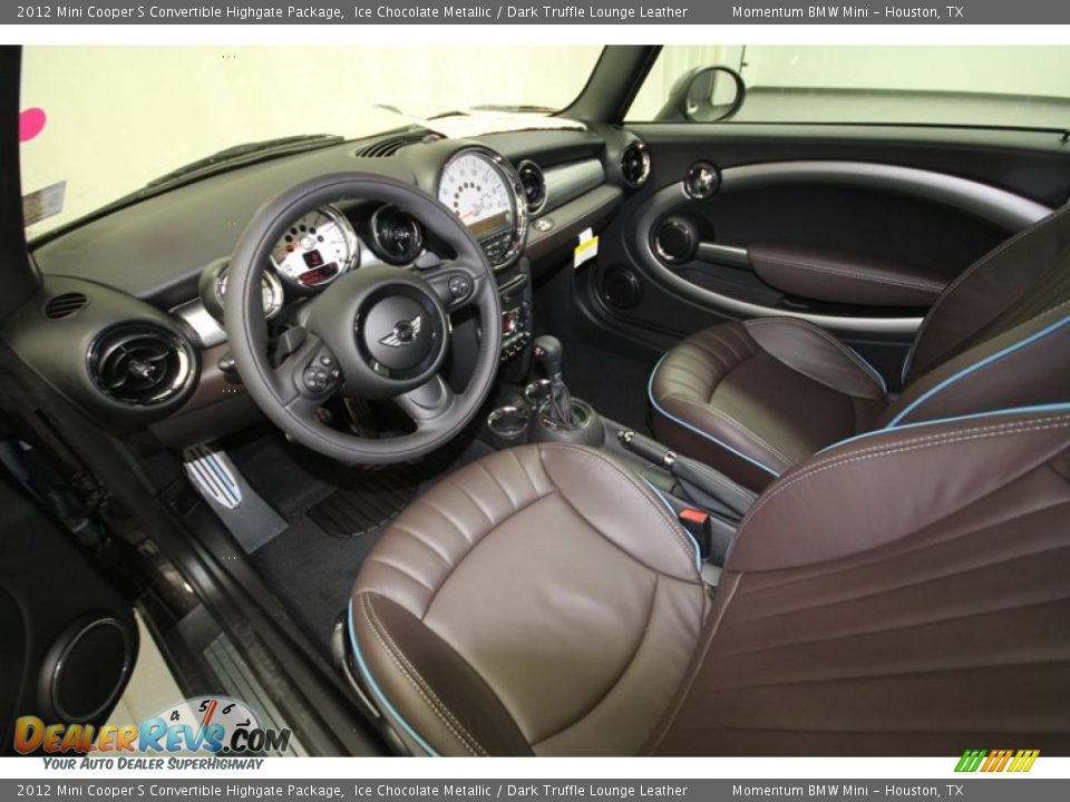 Dark Truffle Lounge Leather Interior - 2012 Mini Cooper S Convertible Highgate Package Photo #12