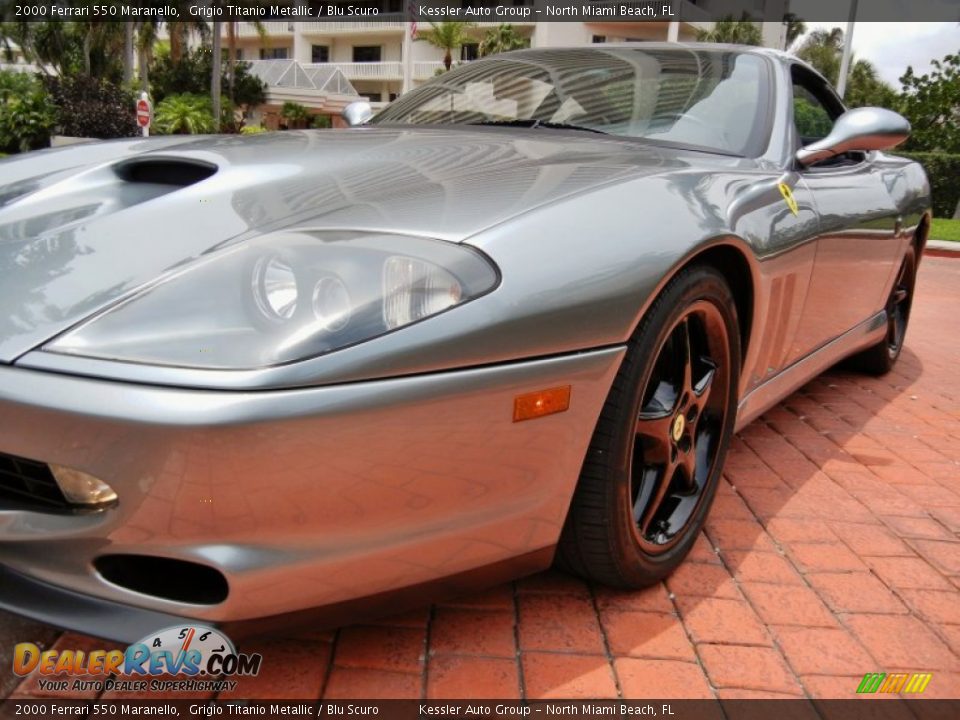 2000 Ferrari 550 Maranello Grigio Titanio Metallic / Blu Scuro Photo #10