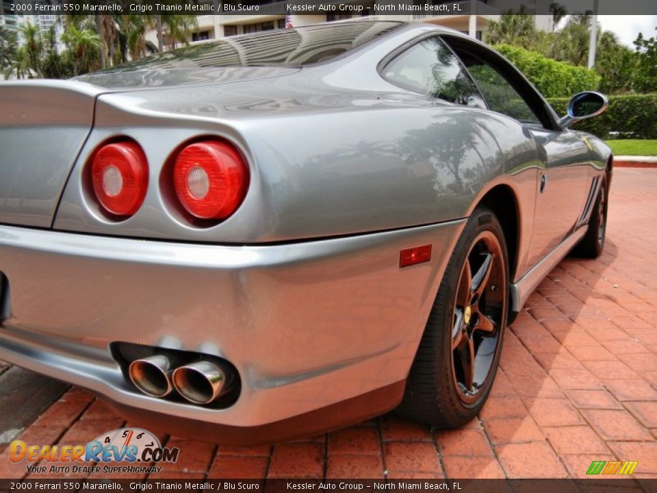 2000 Ferrari 550 Maranello Grigio Titanio Metallic / Blu Scuro Photo #12