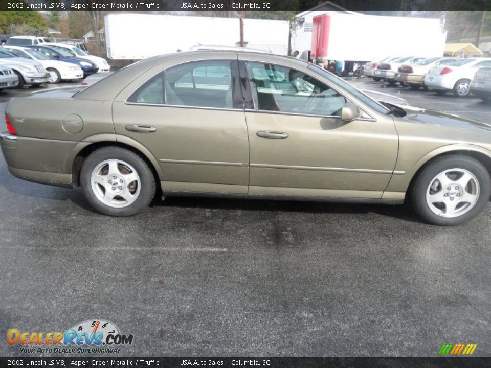 2002 Lincoln LS V8 Aspen Green Metallic / Truffle Photo #2