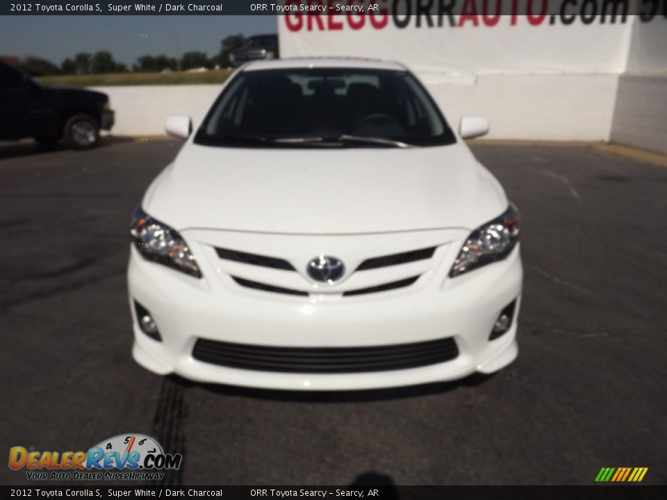 2012 Toyota Corolla S Super White / Dark Charcoal Photo #2