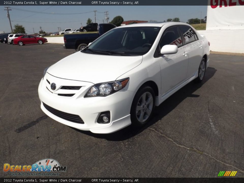 2012 Toyota Corolla S Super White / Dark Charcoal Photo #3