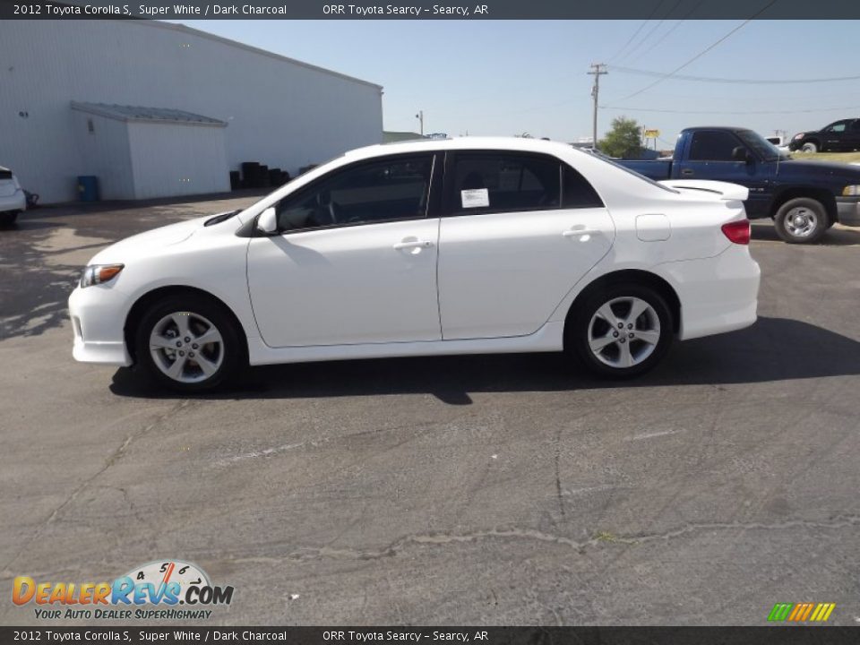 2012 Toyota Corolla S Super White / Dark Charcoal Photo #4