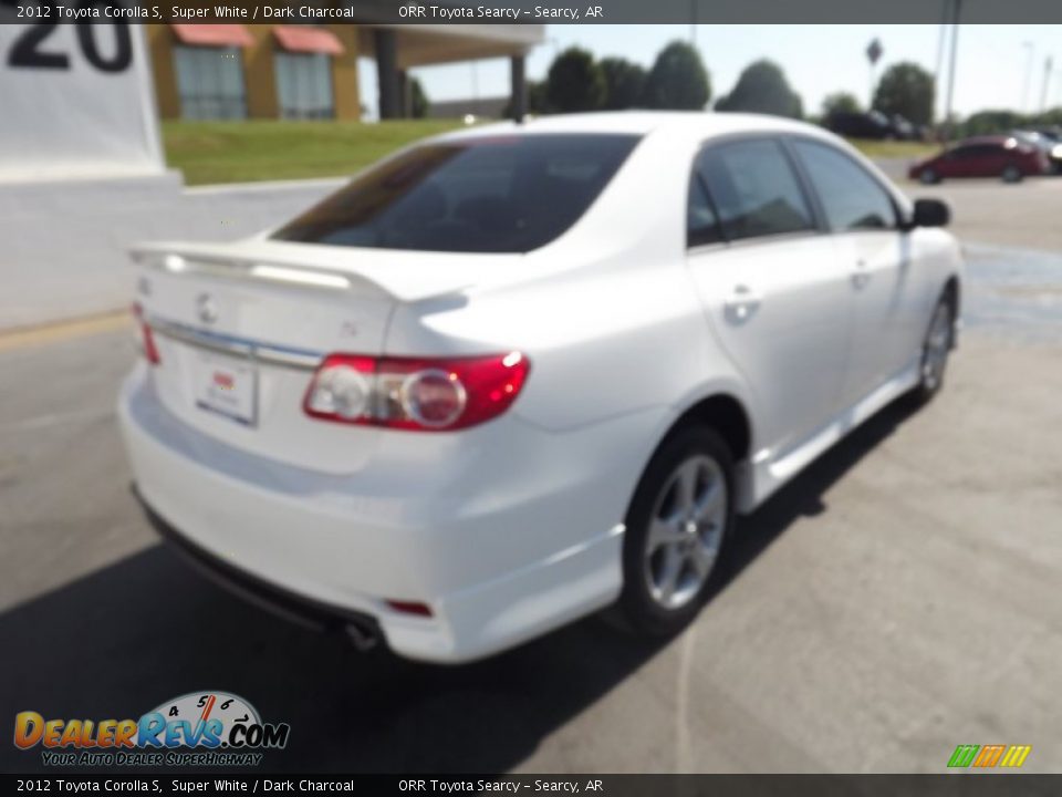 2012 Toyota Corolla S Super White / Dark Charcoal Photo #7