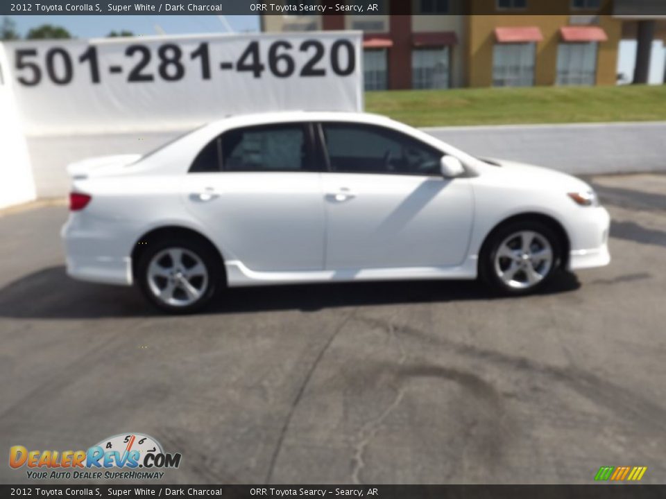 2012 Toyota Corolla S Super White / Dark Charcoal Photo #8