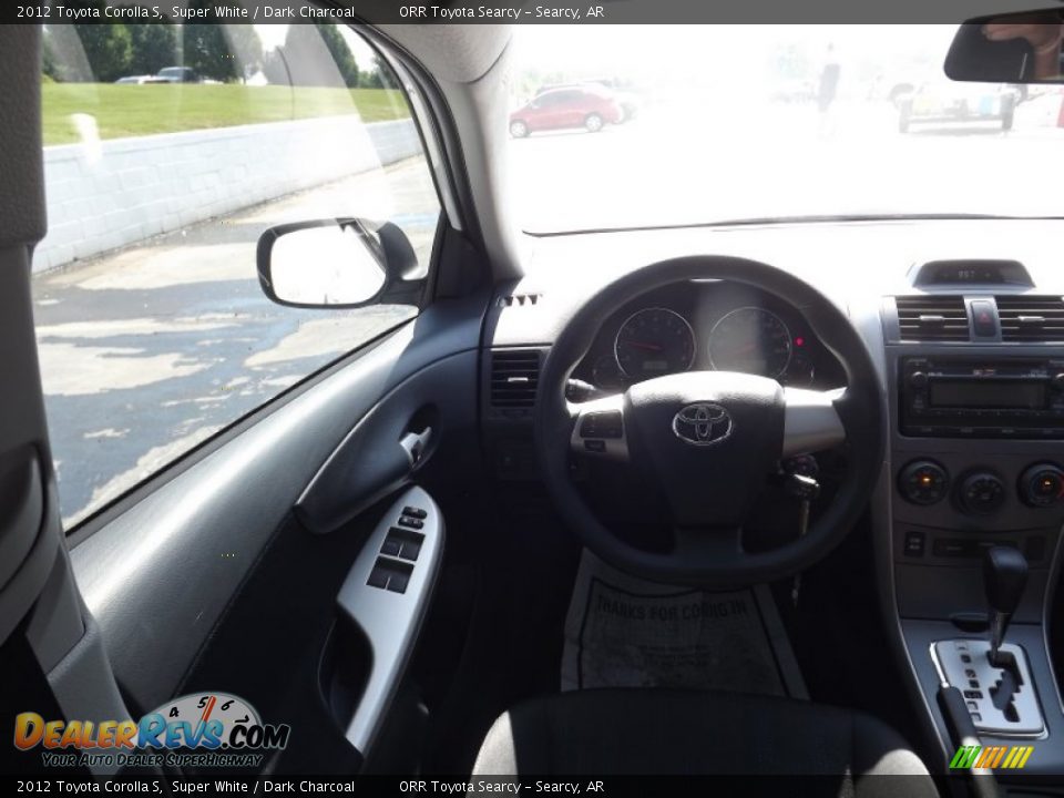 2012 Toyota Corolla S Super White / Dark Charcoal Photo #9
