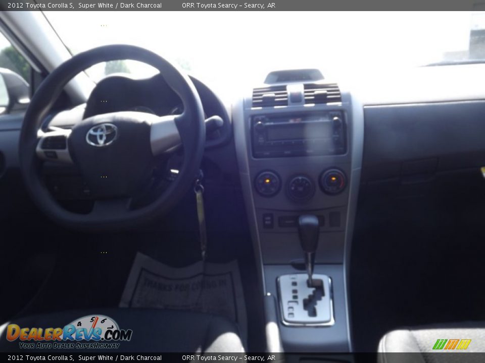 2012 Toyota Corolla S Super White / Dark Charcoal Photo #10