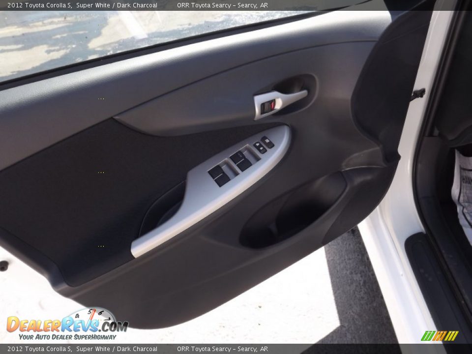 2012 Toyota Corolla S Super White / Dark Charcoal Photo #12