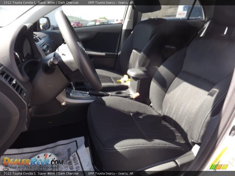 2012 Toyota Corolla S Super White / Dark Charcoal Photo #13
