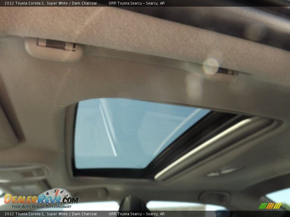 2012 Toyota Corolla S Super White / Dark Charcoal Photo #14