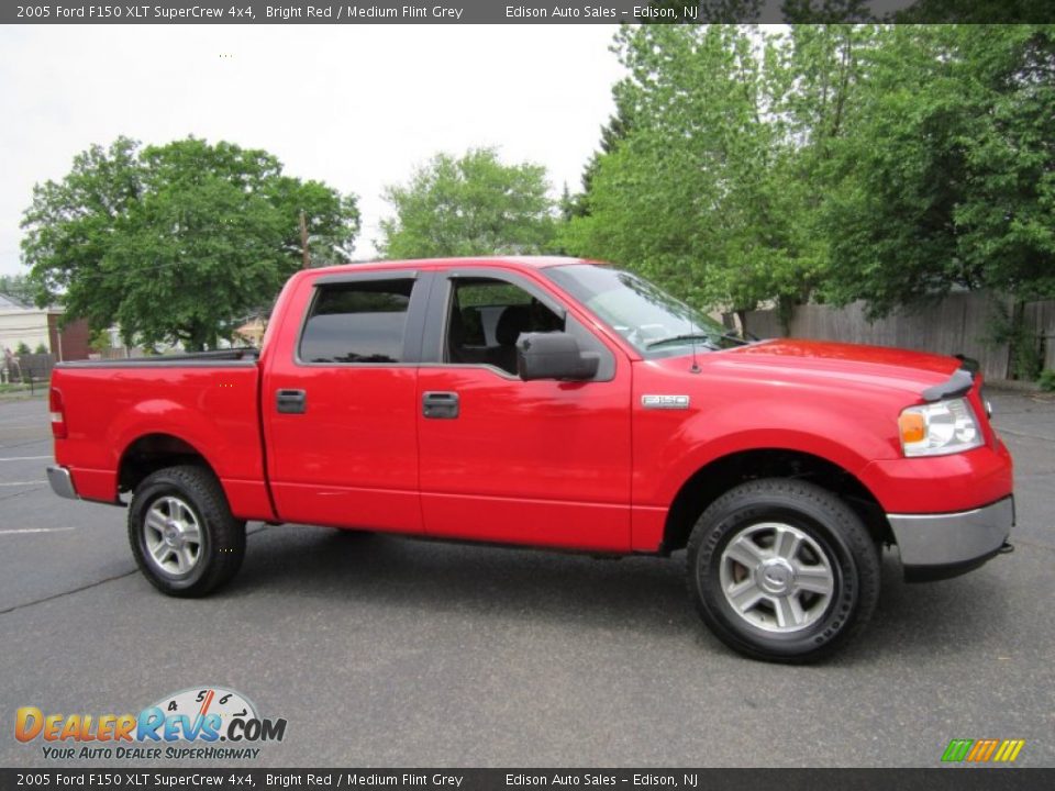 Bright Red 2005 Ford F150 XLT SuperCrew 4x4 Photo #11