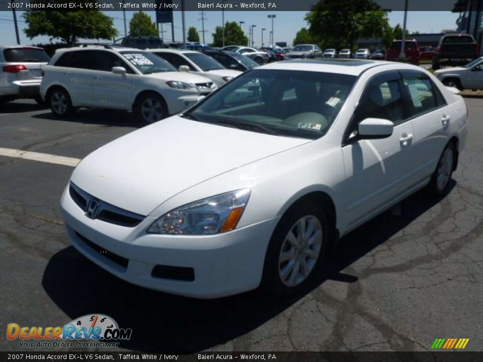 2007 Honda Accord EX-L V6 Sedan Taffeta White / Ivory Photo #3