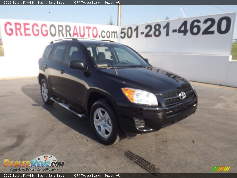 2012 Toyota RAV4 I4 Black / Sand Beige Photo #1