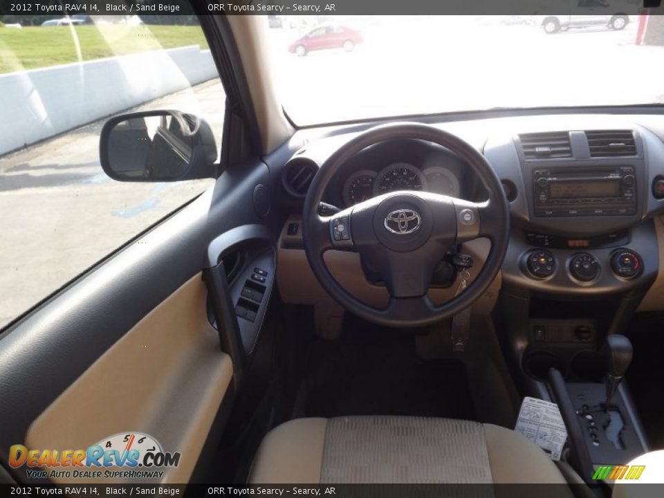 2012 Toyota RAV4 I4 Black / Sand Beige Photo #9