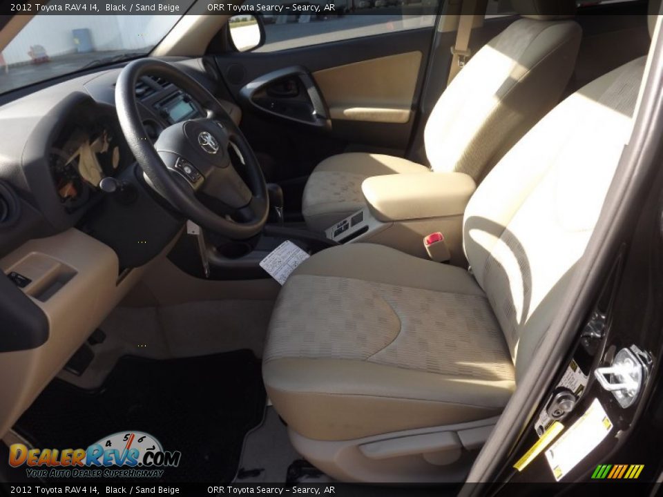 2012 Toyota RAV4 I4 Black / Sand Beige Photo #11