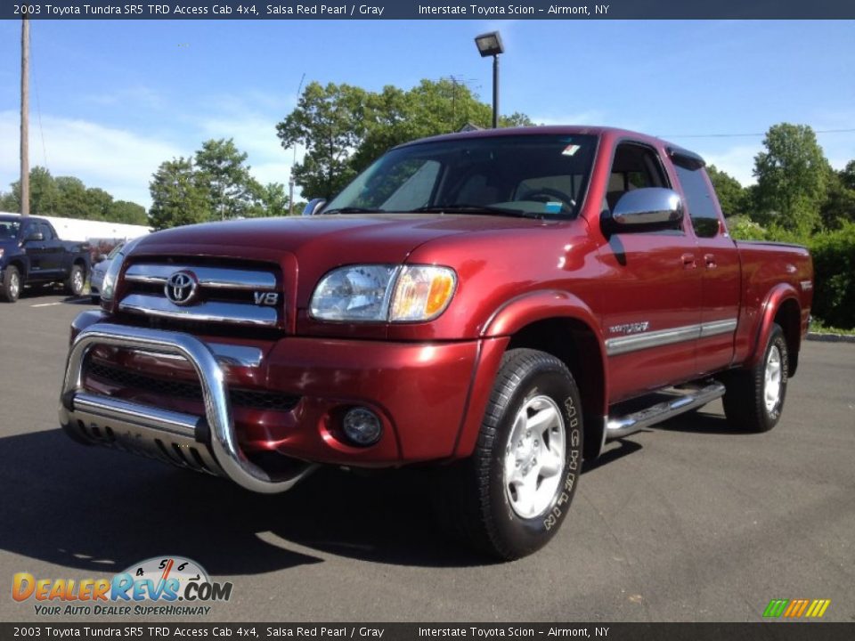 2003 Toyota Tundra SR5 TRD Access Cab 4x4 Salsa Red Pearl / Gray Photo #1