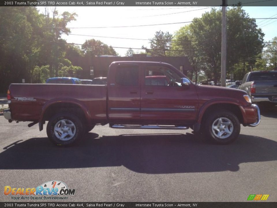 2003 Toyota Tundra SR5 TRD Access Cab 4x4 Salsa Red Pearl / Gray Photo #4
