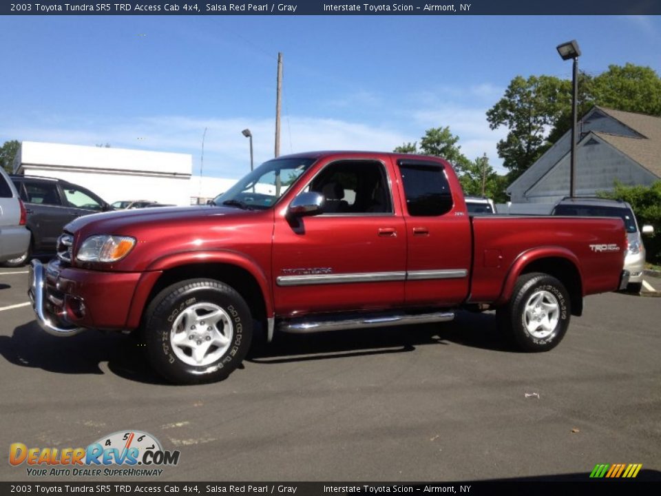 2003 Toyota Tundra SR5 TRD Access Cab 4x4 Salsa Red Pearl / Gray Photo #8