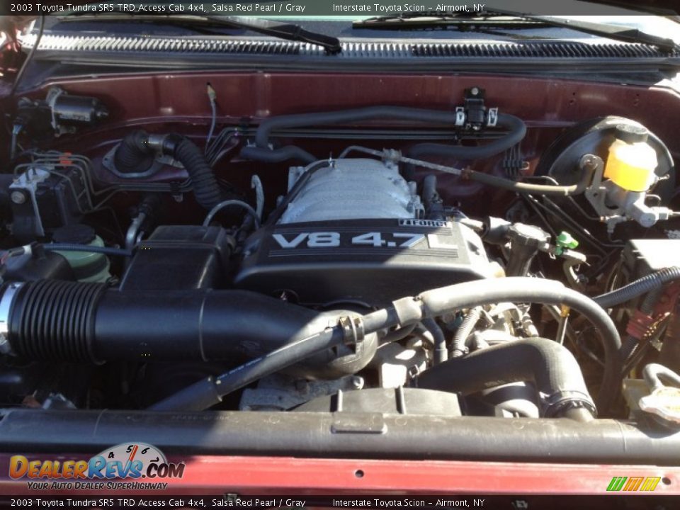 2003 Toyota Tundra SR5 TRD Access Cab 4x4 Salsa Red Pearl / Gray Photo #11