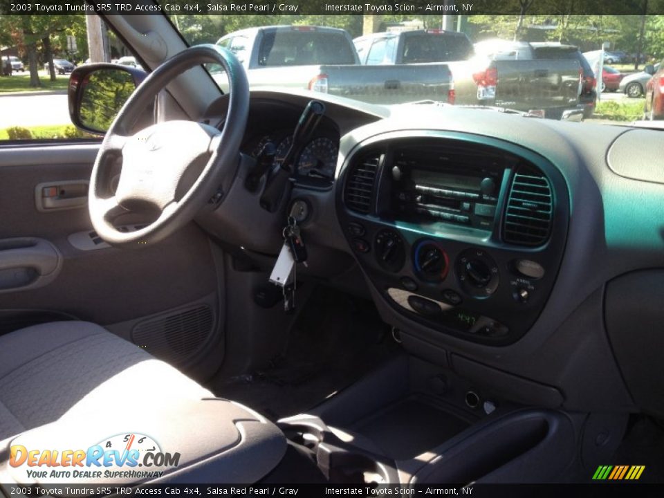 2003 Toyota Tundra SR5 TRD Access Cab 4x4 Salsa Red Pearl / Gray Photo #16