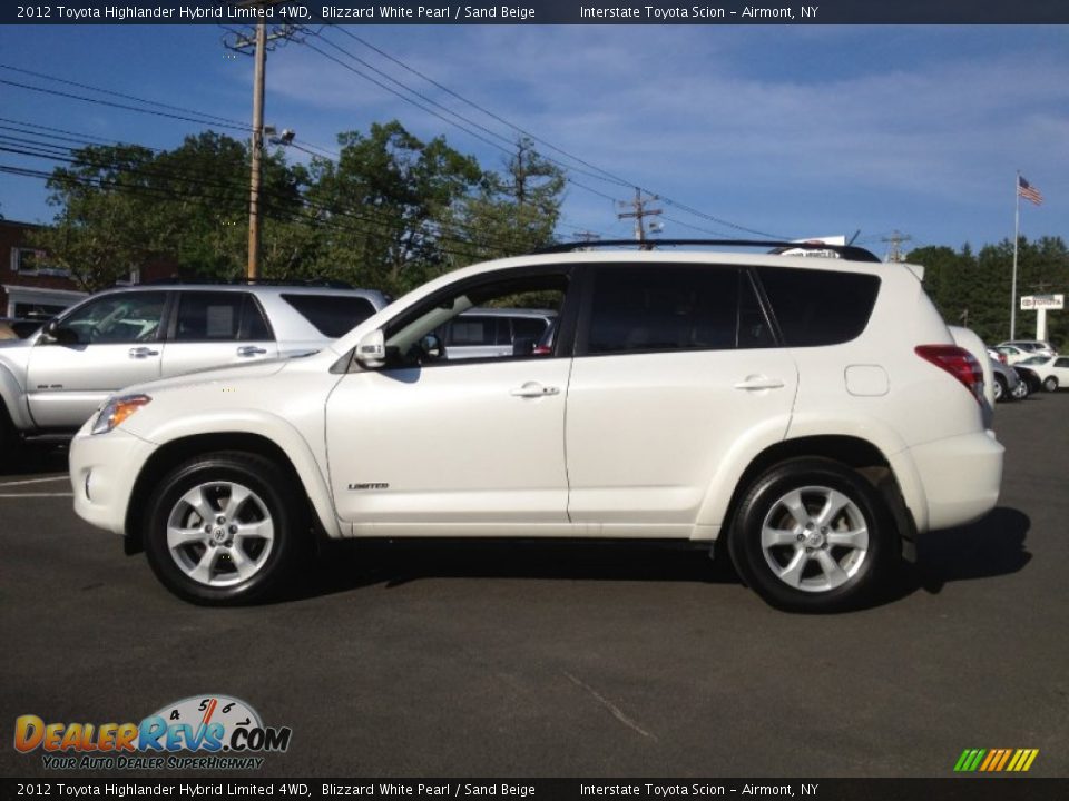 2012 Toyota Highlander Hybrid Limited 4WD Blizzard White Pearl / Sand Beige Photo #8