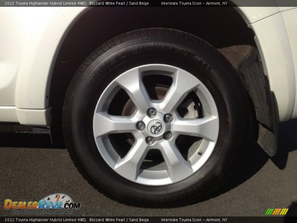 2012 Toyota Highlander Hybrid Limited 4WD Blizzard White Pearl / Sand Beige Photo #9