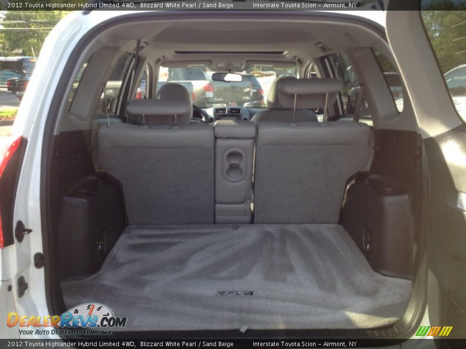 2012 Toyota Highlander Hybrid Limited 4WD Blizzard White Pearl / Sand Beige Photo #13