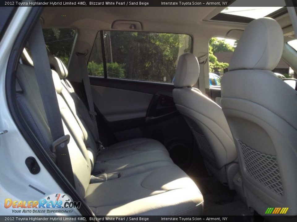 2012 Toyota Highlander Hybrid Limited 4WD Blizzard White Pearl / Sand Beige Photo #14