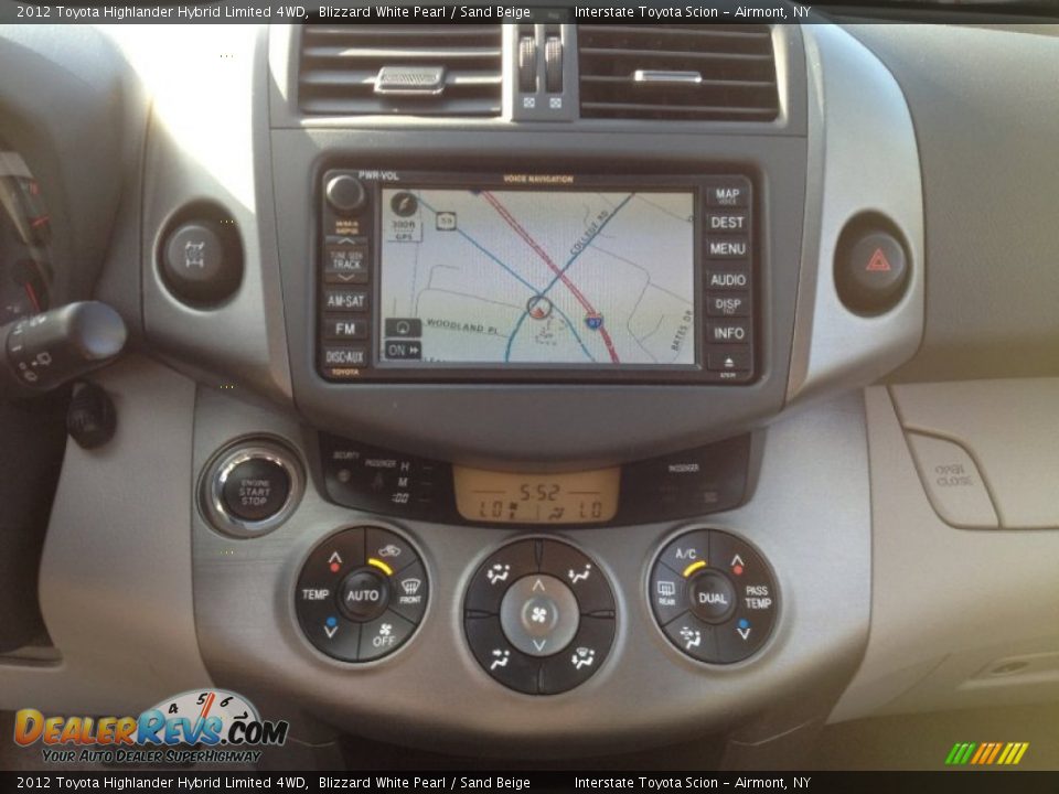 2012 Toyota Highlander Hybrid Limited 4WD Blizzard White Pearl / Sand Beige Photo #24