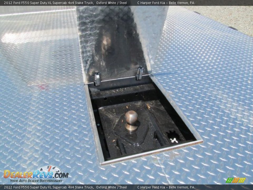 2012 Ford F550 Super Duty XL Supercab 4x4 Stake Truck Oxford White / Steel Photo #5