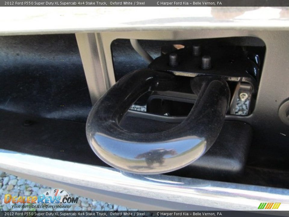 2012 Ford F550 Super Duty XL Supercab 4x4 Stake Truck Oxford White / Steel Photo #10