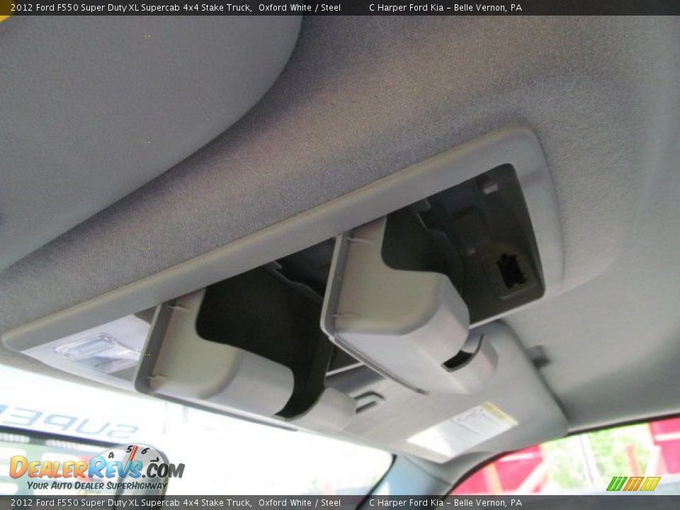 2012 Ford F550 Super Duty XL Supercab 4x4 Stake Truck Oxford White / Steel Photo #14